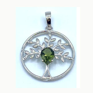 Moldavite Tree of Life Pendant