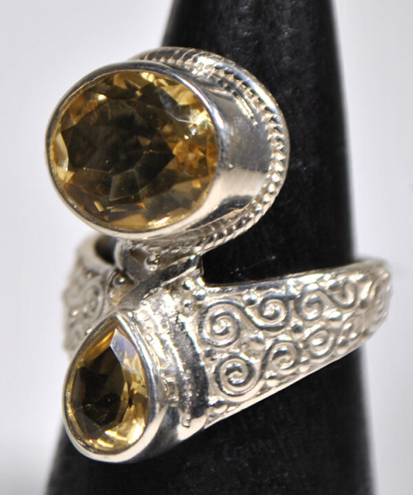 Citrine Sterling Silver Ring Size 8.25